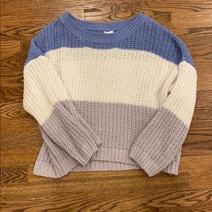 Boutique sweater, striped colors